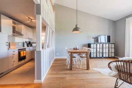 Haus Friesen Appartement 6 - Wohnbereich und Küche